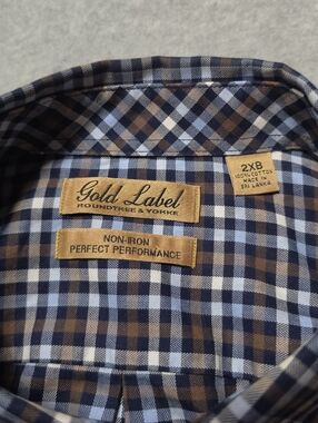 Roundtree & Yorke Non-Iron Easy Care Long Sleeve Shirt 2XB Business Casual